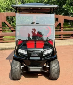 2024 Club Car Onward Tiger Woods Sunday Red 4 Passenger HP Lithium Ion Golf Carts for Sale 2 webp