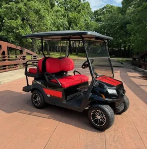 2024 Club Car Onward Tiger Woods Sunday Red 4 Passenger HP Lithium Ion Golf Carts for Sale 4 webp