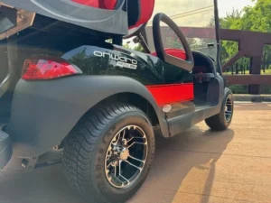 2024 Club Car Onward Tiger Woods Sunday Red 4 Passenger HP Lithium Ion Golf Carts for Sale 5 webp