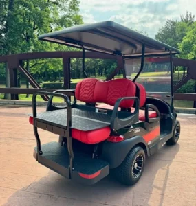 2024 Club Car Onward Tiger Woods Sunday Red 4 Passenger HP Lithium Ion Golf Carts for Sale 6 webp