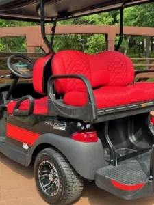 2024 Club Car Onward Tiger Woods Sunday Red 4 Passenger HP Lithium Ion Golf Carts for Sale 9 webp