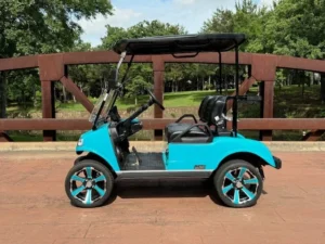 2025 Evolution Classic 2 Plus 2 Passenger Lithium Ion Golf Carts for Sale Sky Blue 2 webp