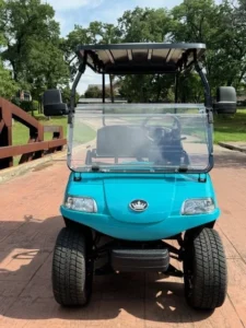 2025 Evolution Classic 2 Plus 2 Passenger Lithium Ion Golf Carts for Sale Sky Blue 3 webp