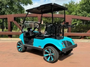 2025 Evolution Classic 2 Plus 2 Passenger Lithium Ion Golf Carts for Sale Sky Blue 5 webp