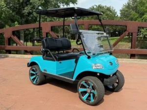 2025 Evolution Classic 2 Plus 2 Passenger Lithium Ion Golf Carts for Sale Sky Blue 6 webp