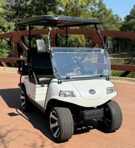 2025 Evolution Classic 4 Plus 4 Passenger Lithium Ion Golf Carts for Sale Mineral White 4 webp