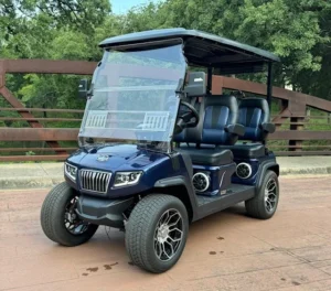 2025 Evolution D5 Ranger 4 Plus 4 Passenger Lithium Ion Golf Carts for Sale Mediterranean Blue 11 webp