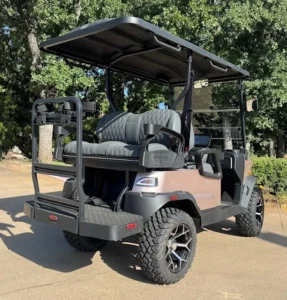 2026 Denago EV Nomad XL 4 Passenger Lifted Lithium Golf Carts for SaleOrange 5 webp